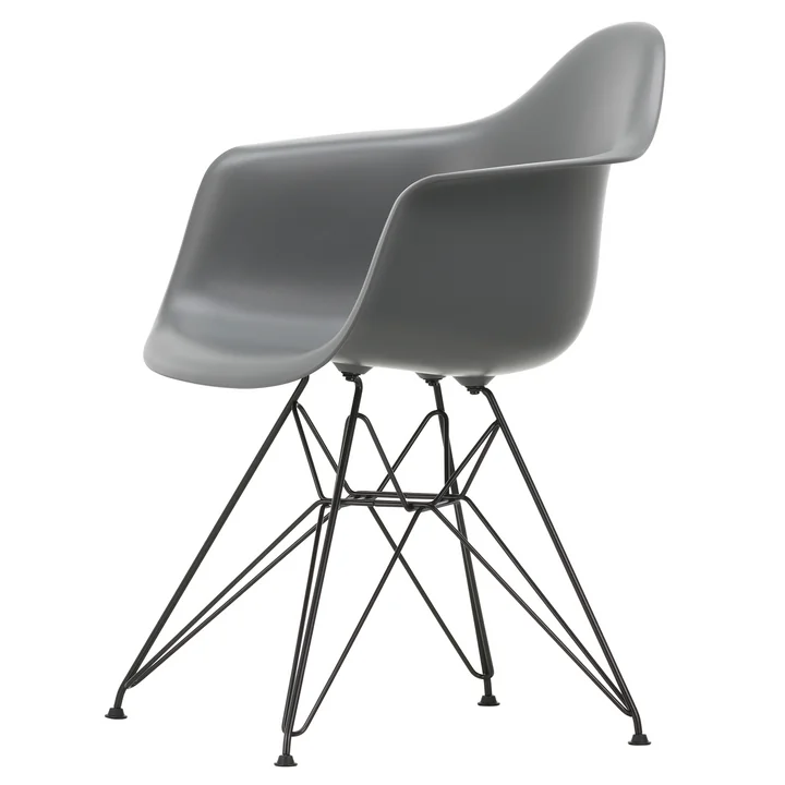 Eames Plastic Armchair DAR von Vitra in basic dark / granitgrau
