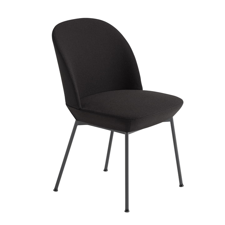 Oslo Side Chair in anthrazit schwarz / schwarz (Ocean 3) von Muuto