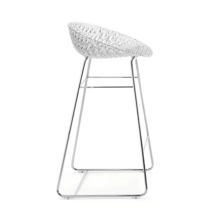 Smatrik Barstuhl von Kartell in verchromt / crystal