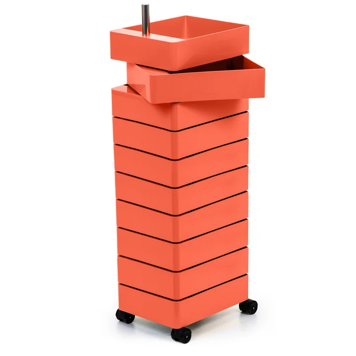  360° Container 10 Fächer in rosa von Magis