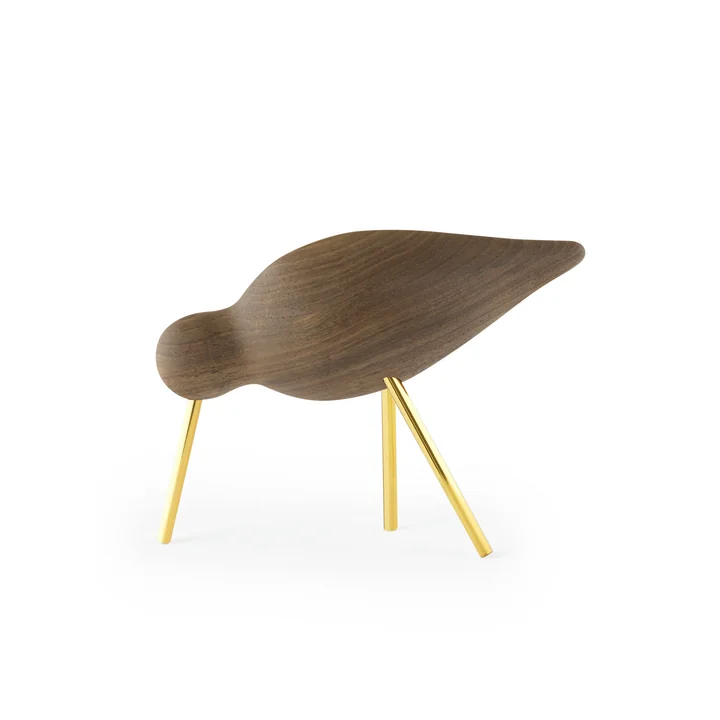 Shorebird medium in Walnuss / Messing von Normann Copenhagen 
