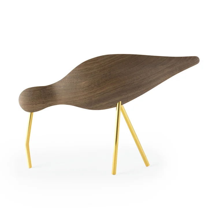 Shorebird large in Walnuss / Messing von Normann Copenhagen 
