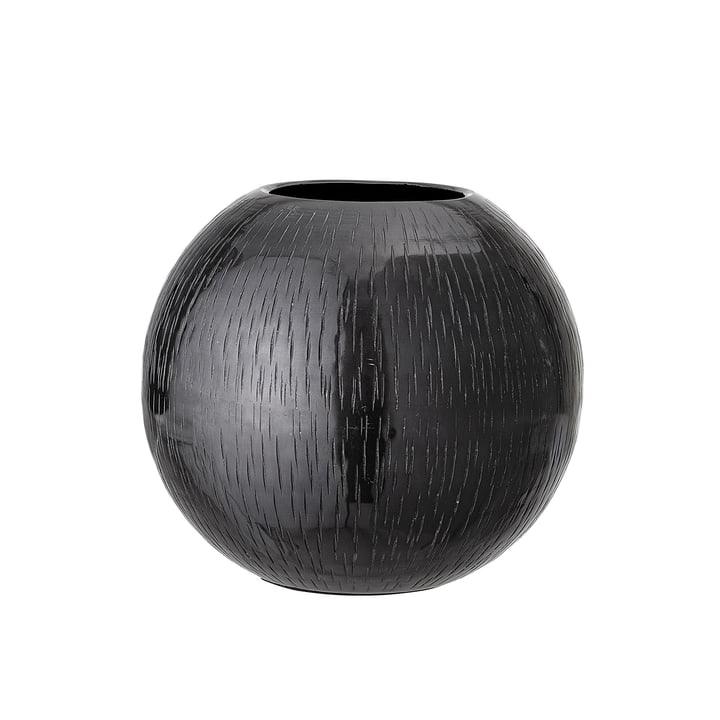Metall-Vase Ø 20 x H 17 cm von Bloomingville in schwarz