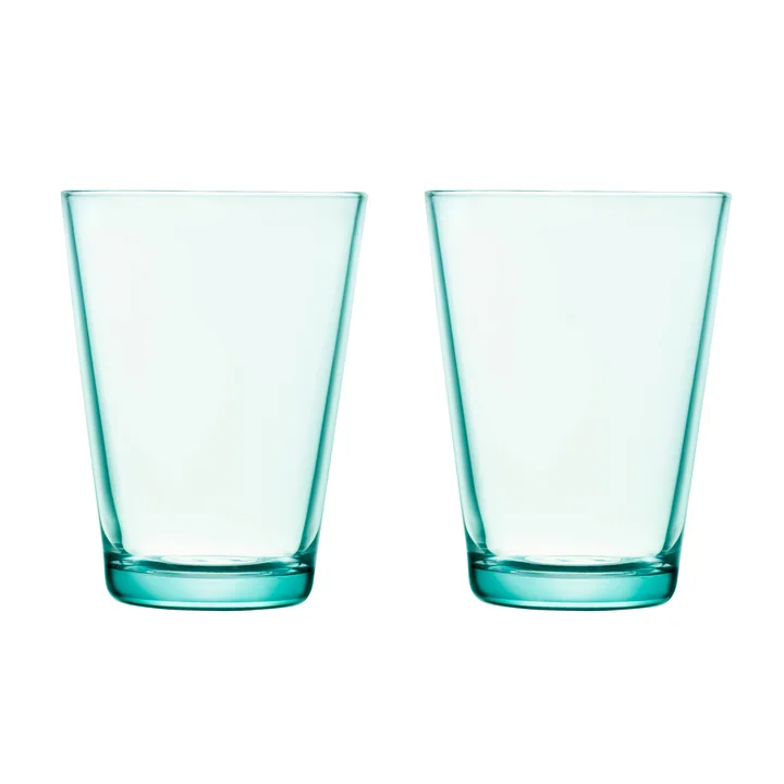 Kartio Trinkglas 40 cl (2er-Set) von Iittala in wassergrün