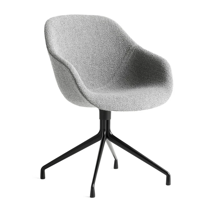 About A Chair AAC 121, Aluminium pulverbeschichtet schwarz / Flamiber grey C8 von HAY