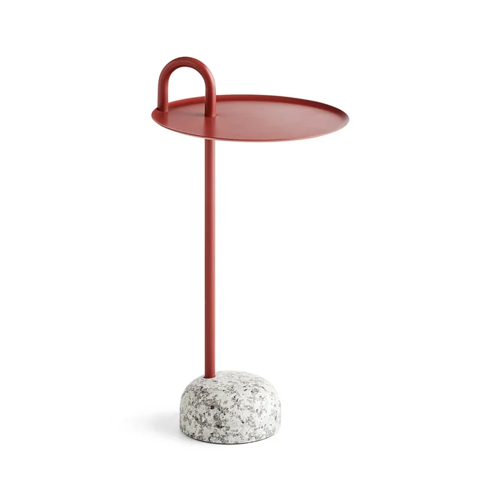 Bowler Beistelltisch, Ø 36 cm / H 70,5 cm in tile red von HAY