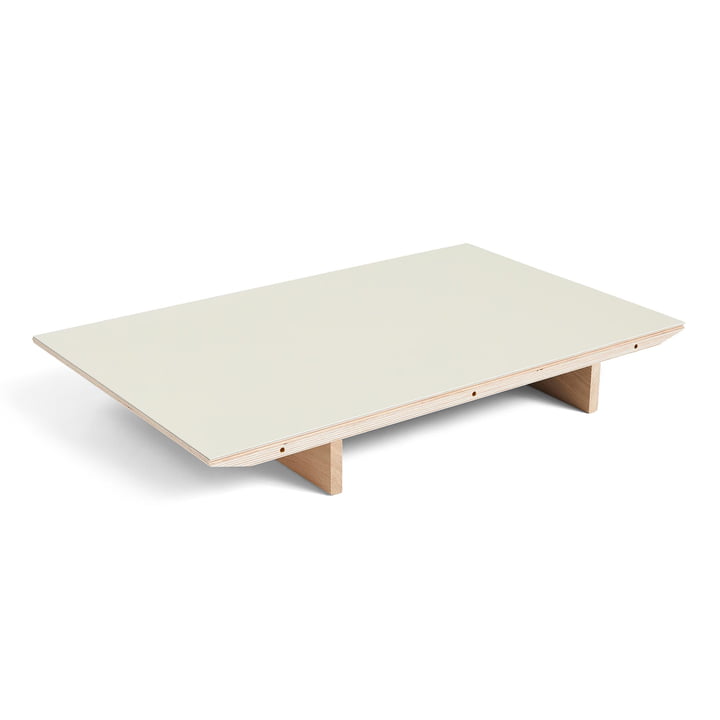 Einlegeplatte für CPH30 ausziehbarer Esstisch, 50 x 80 cm, Oberfläche: Linoleum off white / Kante: matt lackiertes Sperrholz von Hay