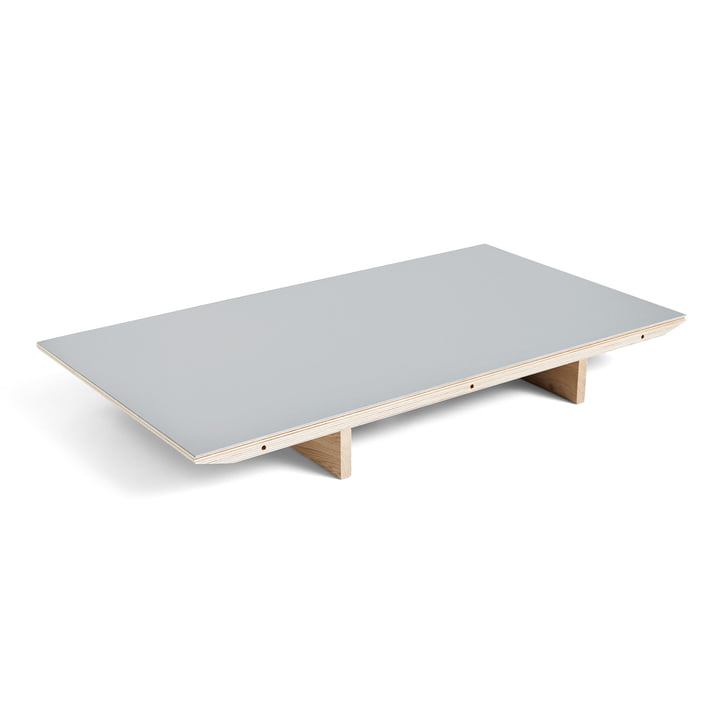 Einlegeplatte für CPH30 ausziehbarer Esstisch, 50 x 80 cm, Oberfläche: Linoleum grau / Kante: matt lackiertes Sperrholz von Hay