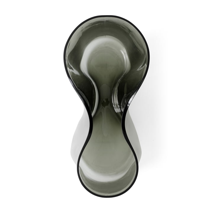 Aer Vase H 49 cm, smoke von Audo in der Draufsicht