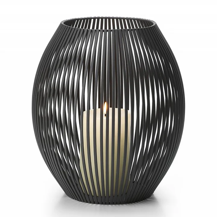 Louisiana Windlicht L, schwarz von Philippi