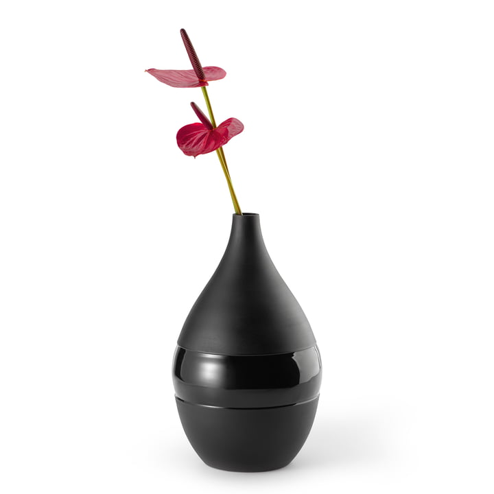 Negretto Vase L, schwarz von Philippi