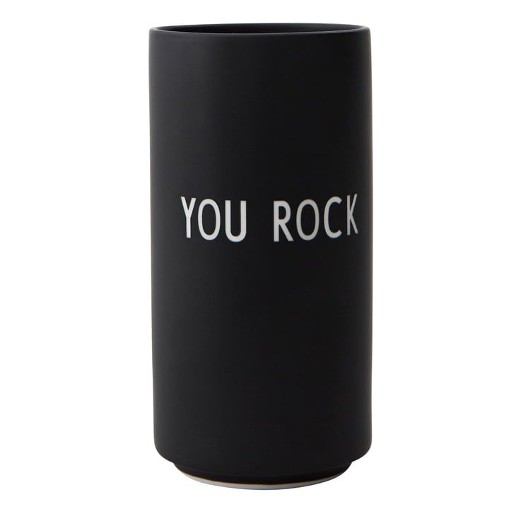 AJ Favourite Porzellan Vase You Rock von Design Letters in schwarz