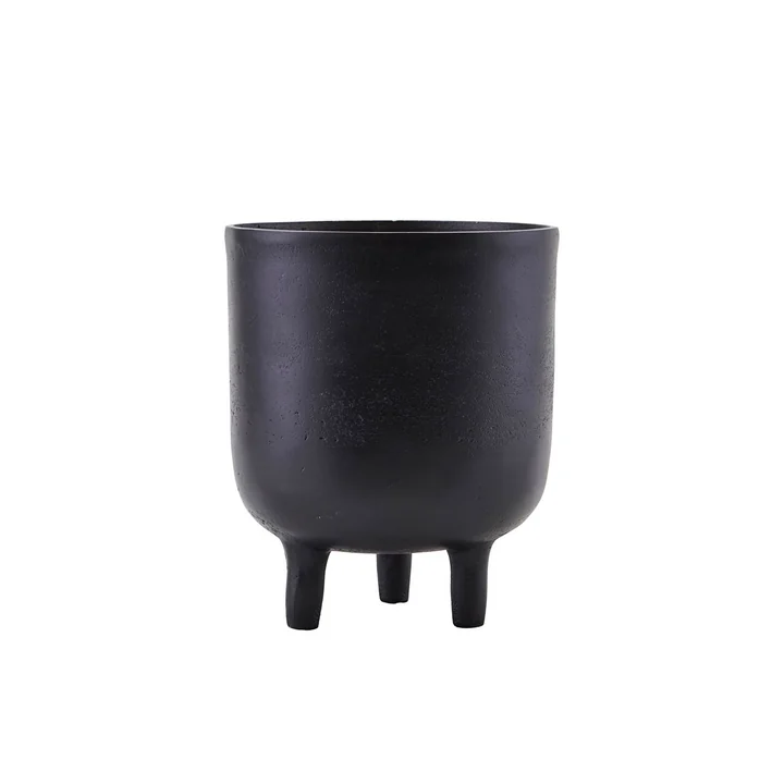 Jang Blumentopf, Ø 15 x H 18 cm, schwarz von House Doctor