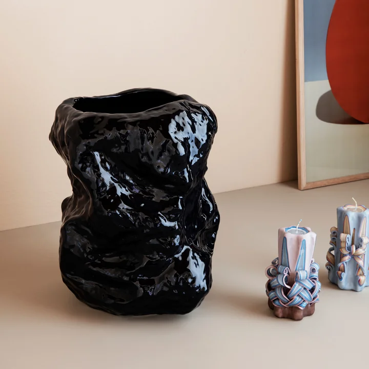 Tuck Bodenvase Ø 34 x H 40 cm von Ferm Living in blau