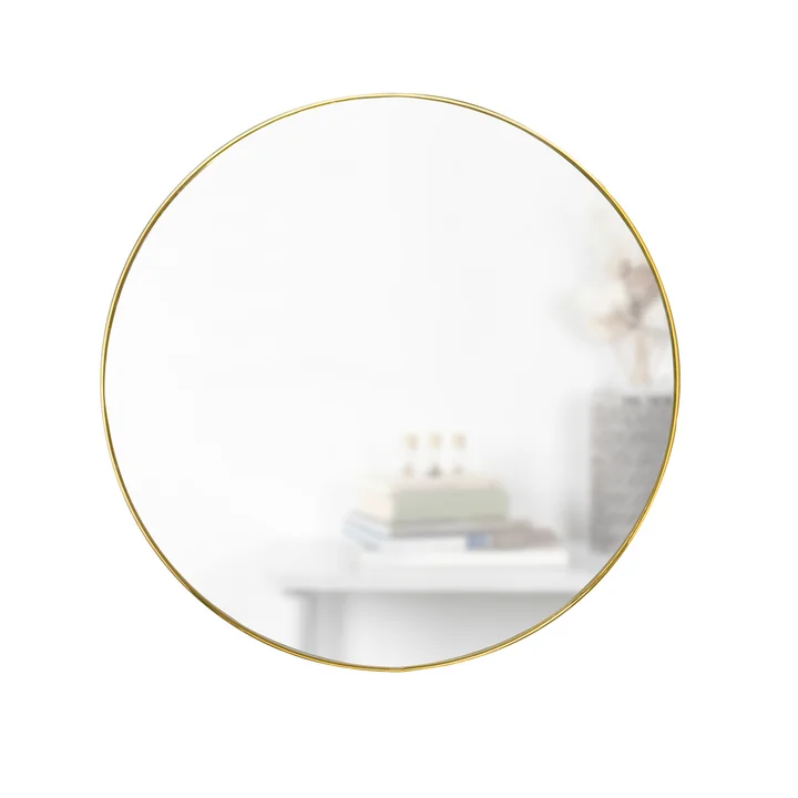 Hubba Spiegel Ø 86 cm von Umbra in Messing