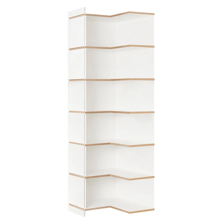 mehrfach Regal sechsfach Eckmodul von Tojo in weiß