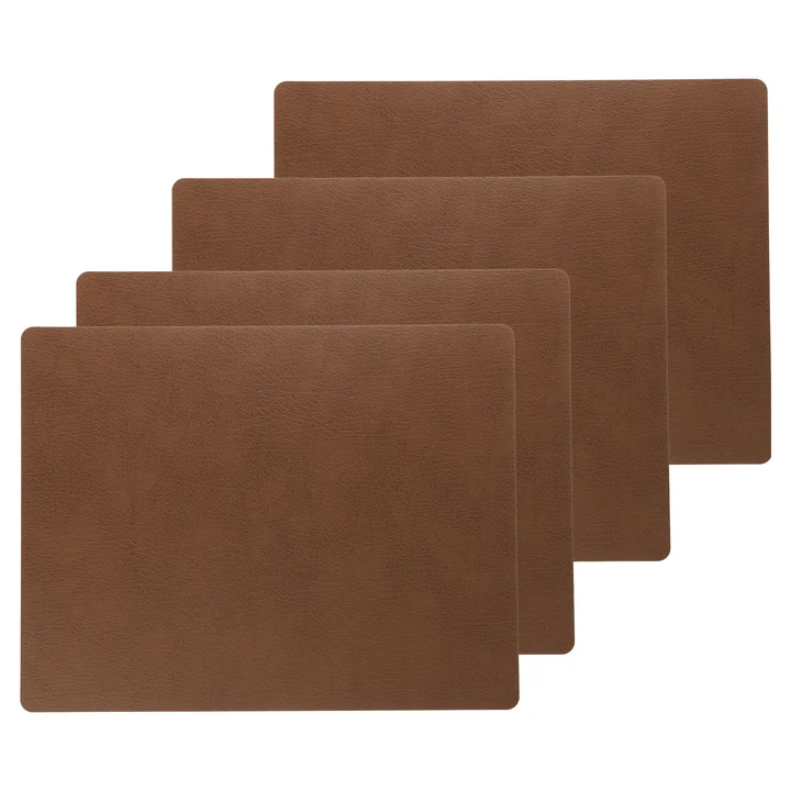 Tischset Square L, 35 x 45 cm von Lind DNA in Bull natur (4er-Set)