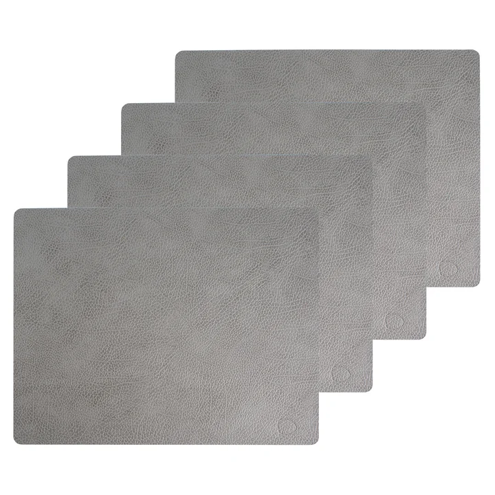 Tischset Square L, 35 x 45 cm von Lind DNA in Hippo anthrazit - grau(4er-Set)