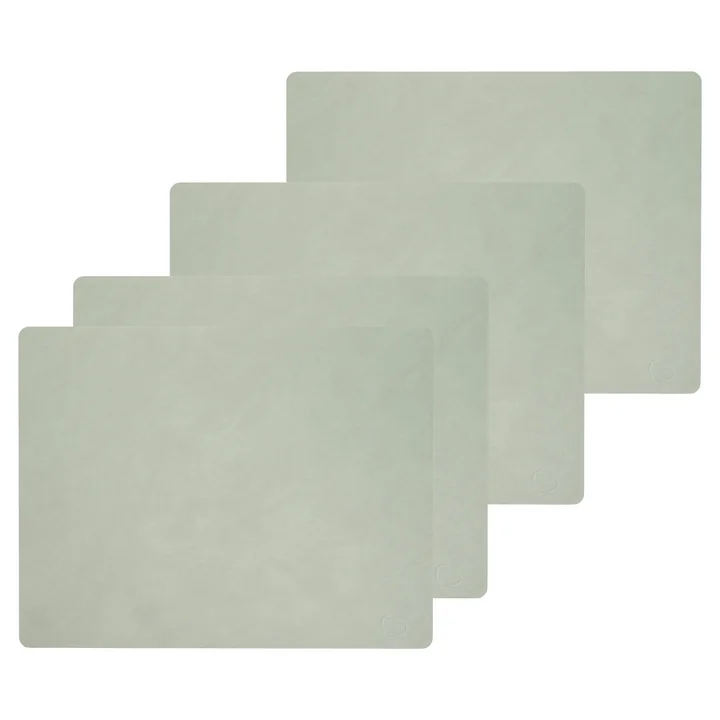 Tischset Square L, 35 x 45 cm von Lind DNA in Nupo olivgrün (4er-Set)