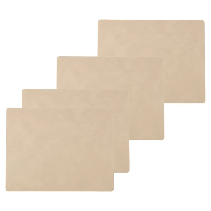 Tischset Square L, 35 x 45 cm von Lind DNA in Nupo sand (4er-Set)