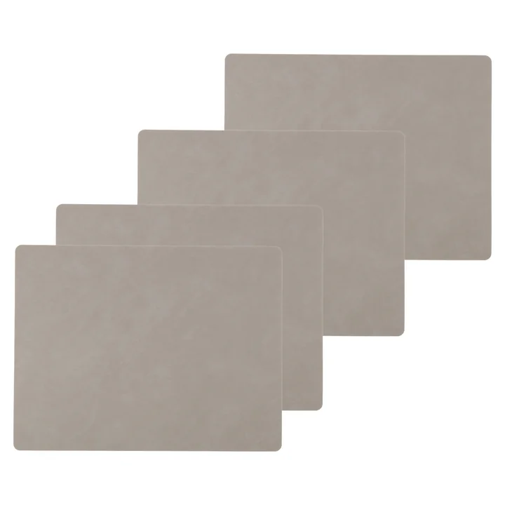Tischset Square L, 35 x 45 cm von Lind DNA in Nupo hellgrau (4er-Set)