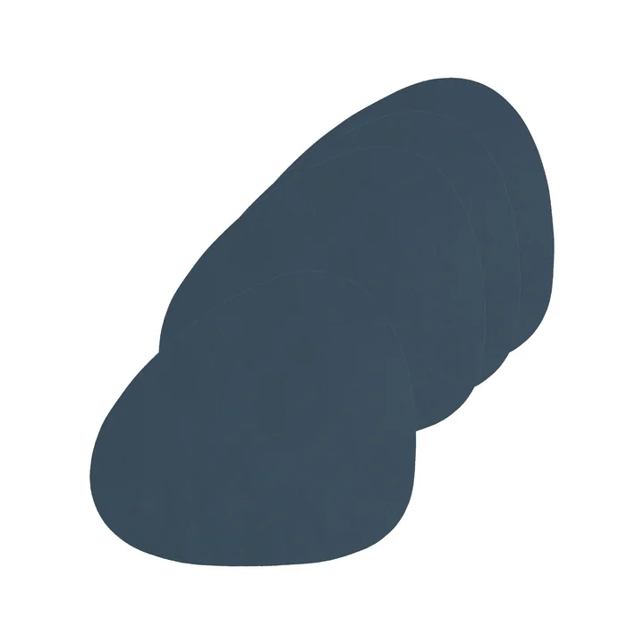 Glasuntersetzer Curve von Lind DNA in Nupo dunkelblau (4er-Set)
