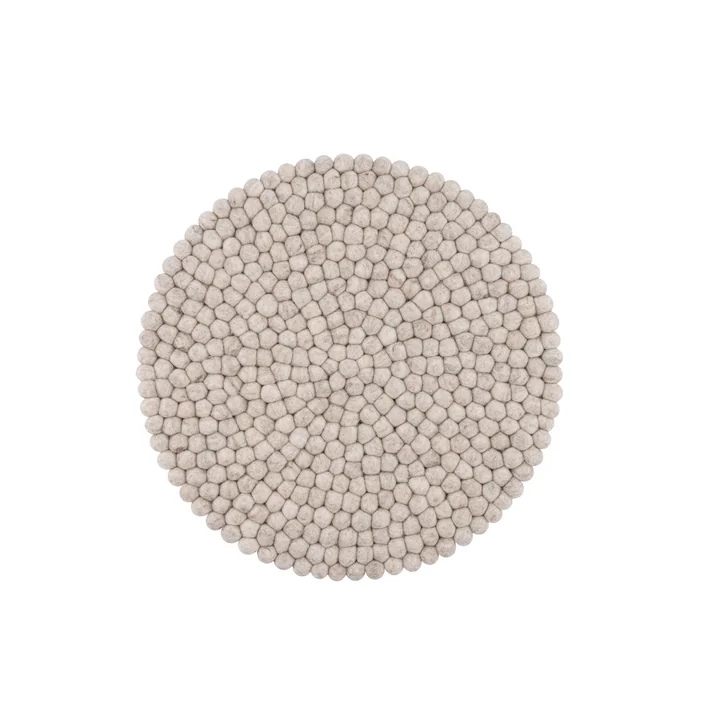 Béla Sitzauflage Ø 36 cm von myfelt in beige meliert