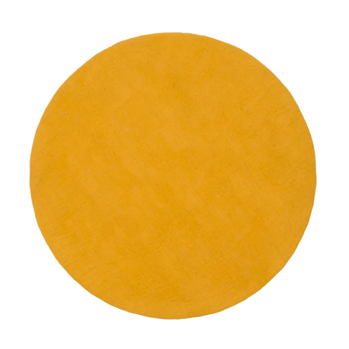 Klara Filzteppich Ø 140 cm von myfelt in senfgelb