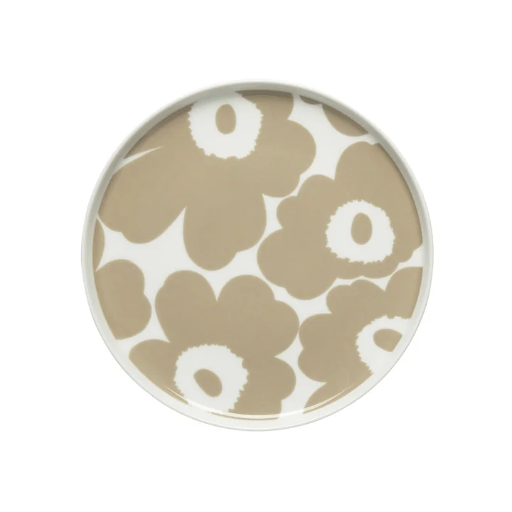 Oiva Unikko Teller Ø 20 cm, weiß / beige von Marimekko 