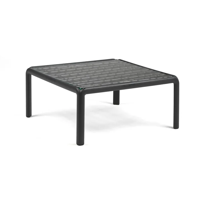Komodo Gartentisch 70 x 70 cm, Glas / anthrazit von Nardi 