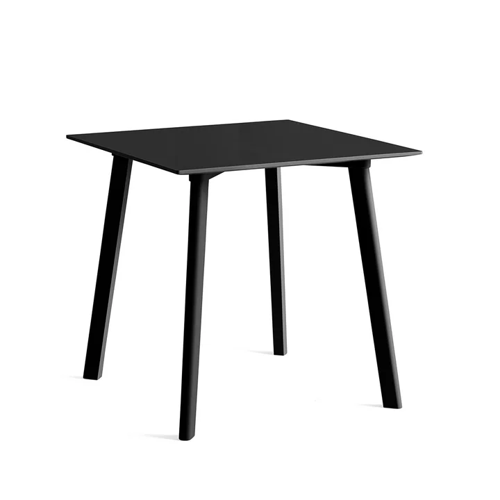 Copenhague CPH Deux 210 Esstisch 75 x 75 cm von HAY in Buche schwarz gebeizt / Laminat schwarz