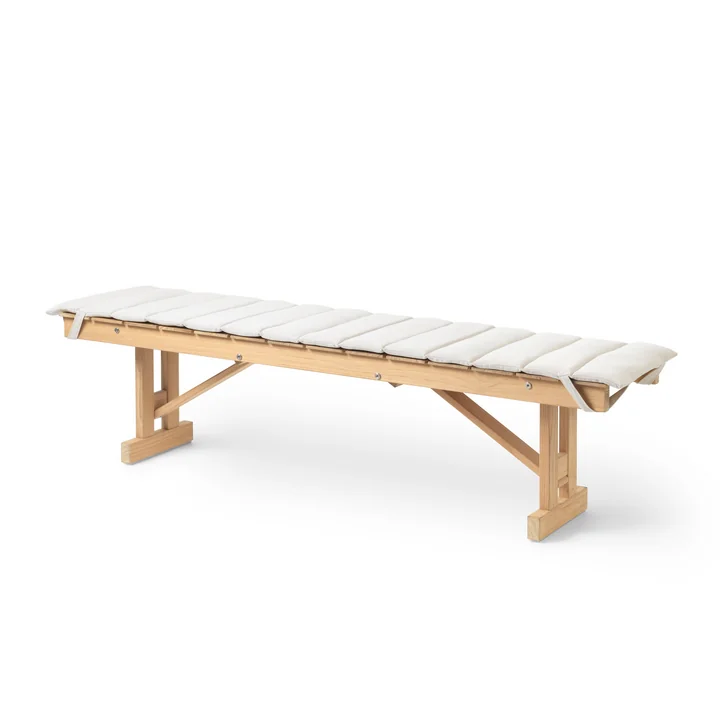 BM1871 Bank 44 x 170 cm von Carl Hansen in Teak unbehandelt mit Sitzauflage