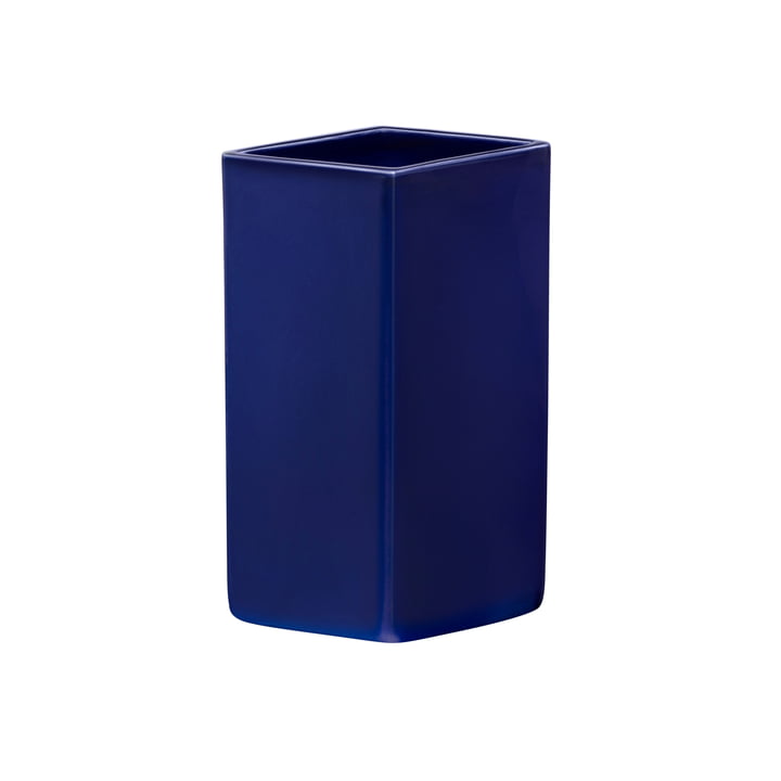 Ruutu Keramik-Vase 180 mm von Iittala in dunkelblau