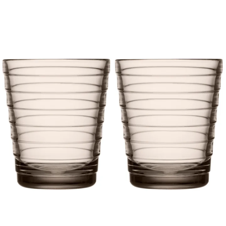 Aino Aalto Glasbecher 22 cl von Iittala in leinen (2er-Set)