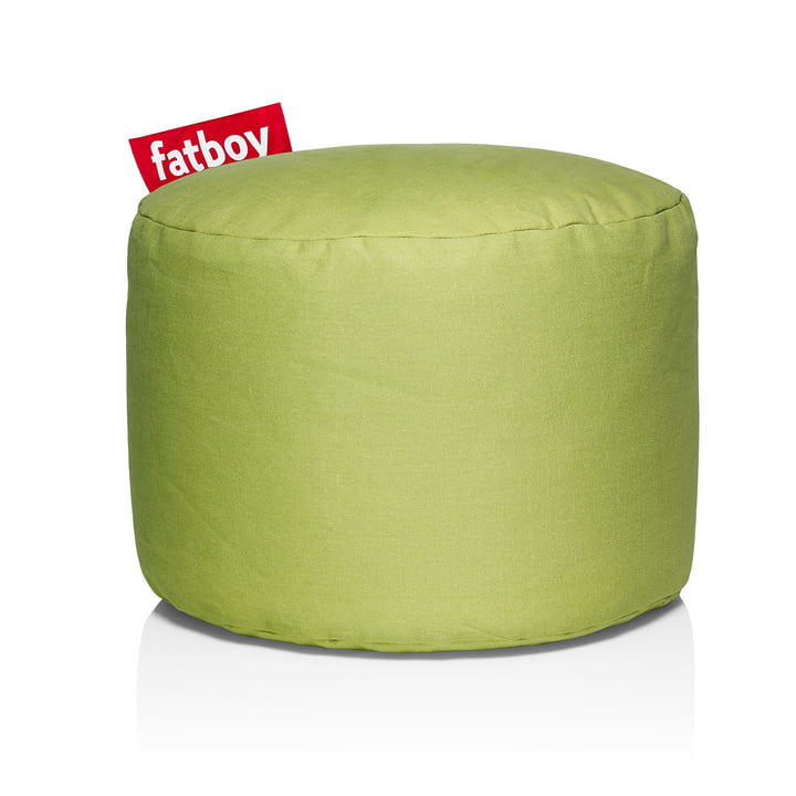 Point Stonewashed Sitzhocker von Fatboy in lime green