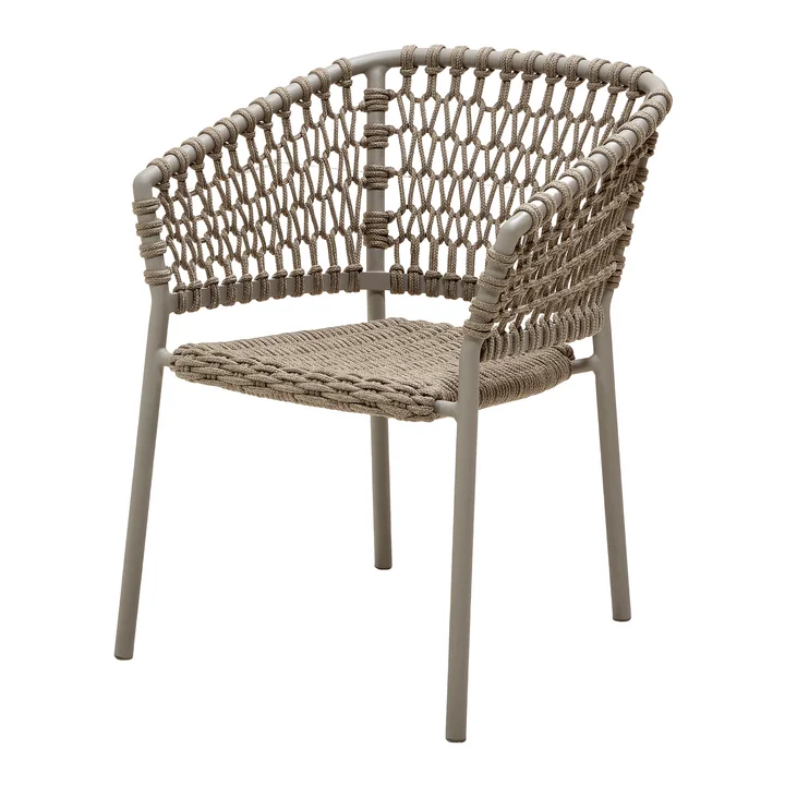 Ocean Armlehnstuhl, taupe von Cane-line 