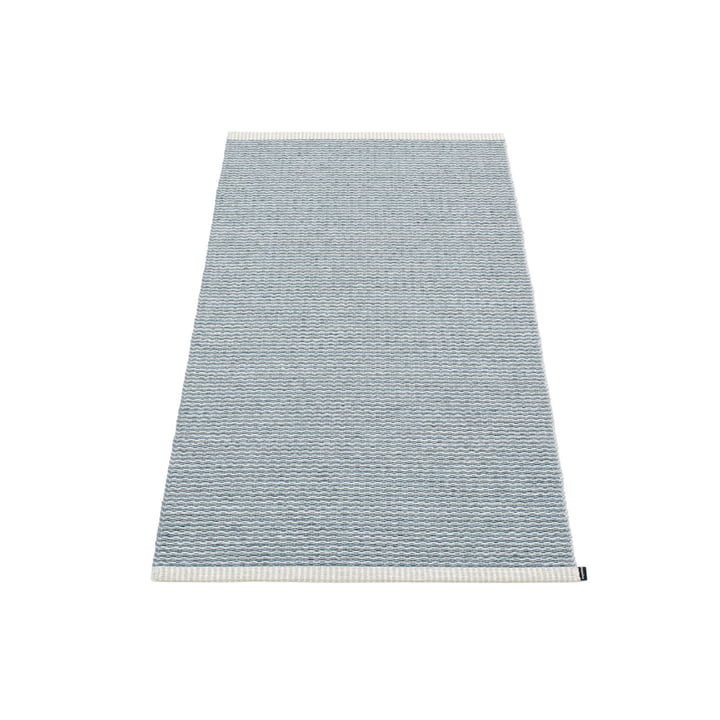Mono Teppich 60 x 150 cm von Pappelina in sturmblau / hellgrau
