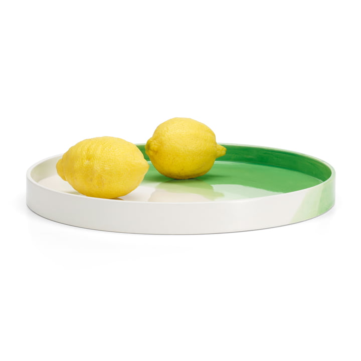 Herringbone Tray Ø 35,5 cm von Vitra in grün
