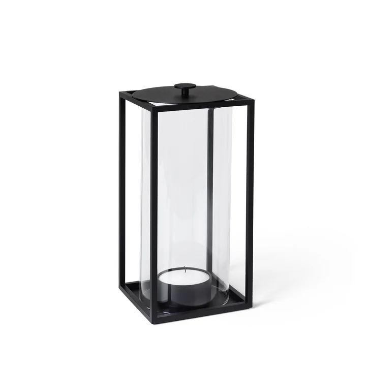 Light'In Windlicht H 20 cm von Audo in schwarz	