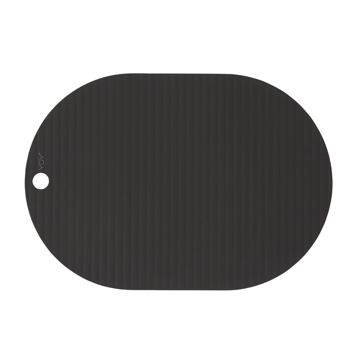 Ribbo Tischset oval, schwarz von OYOY 