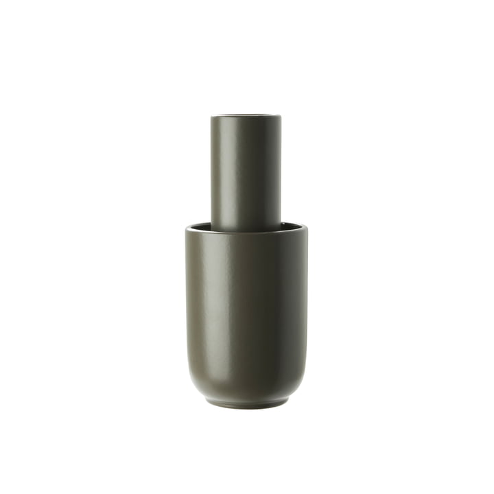 Amel Vase small von Woud in taupe