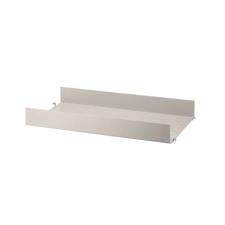 Metallboden mit hoher Kante 58 x 30 cm von String in beige