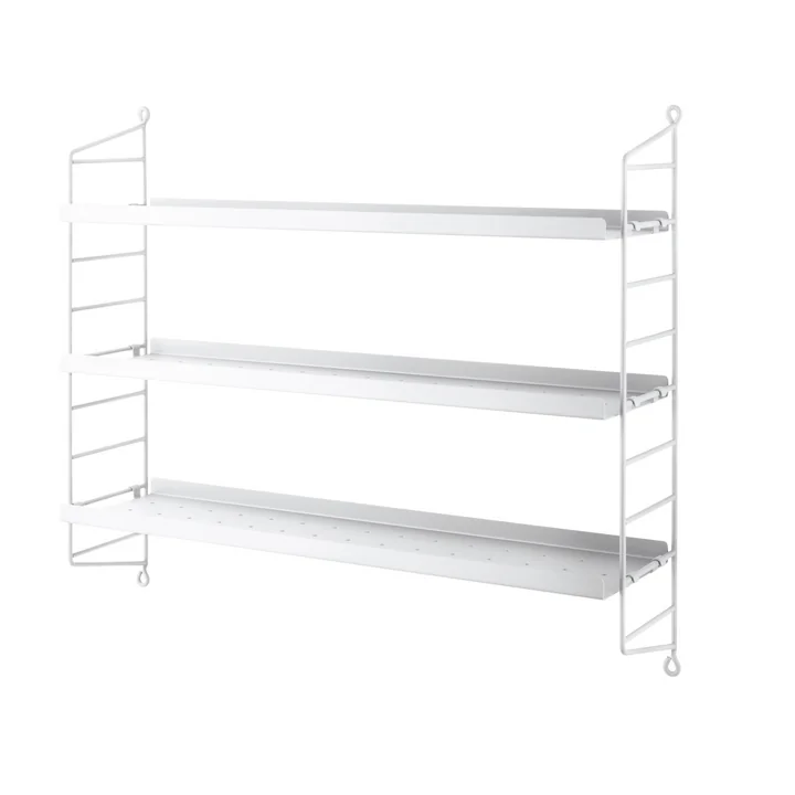 Pocket Metall von String in weiß