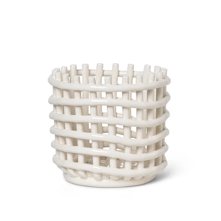 Keramik Korb klein von Ferm Living in off-white