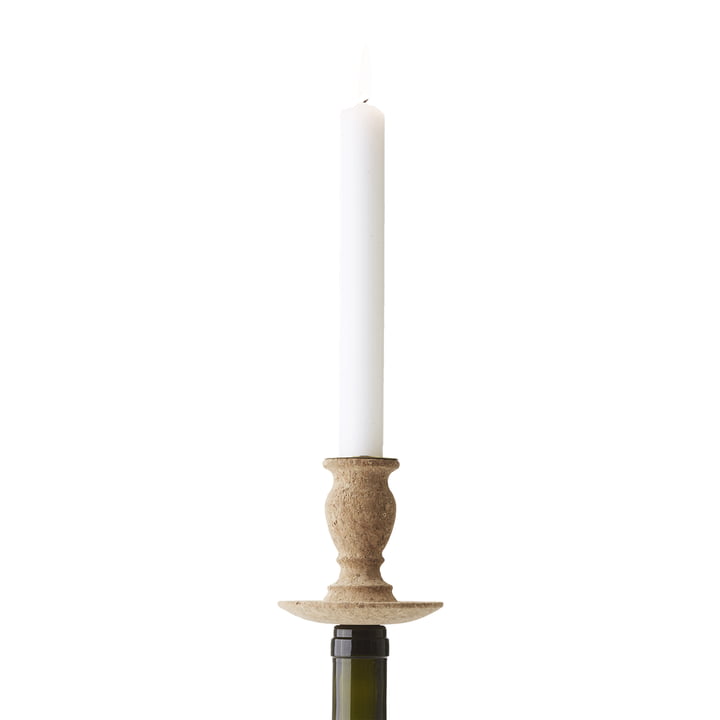 Bottle Light Kerzenhalter von Frederik Roijé in Kork natur