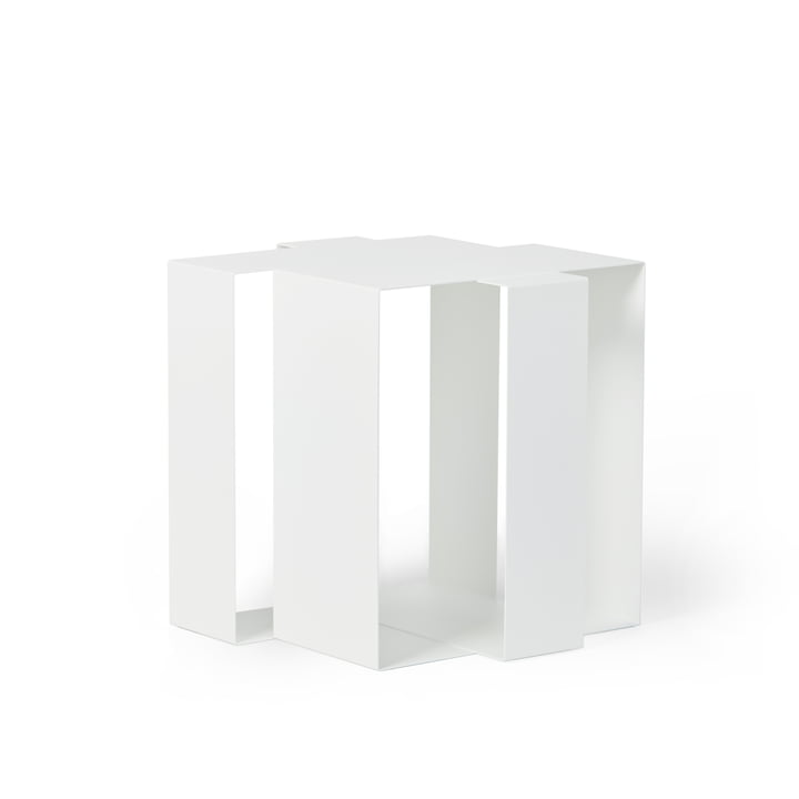 Shifted Square Beistelltisch von Frederik Roijé in weiß