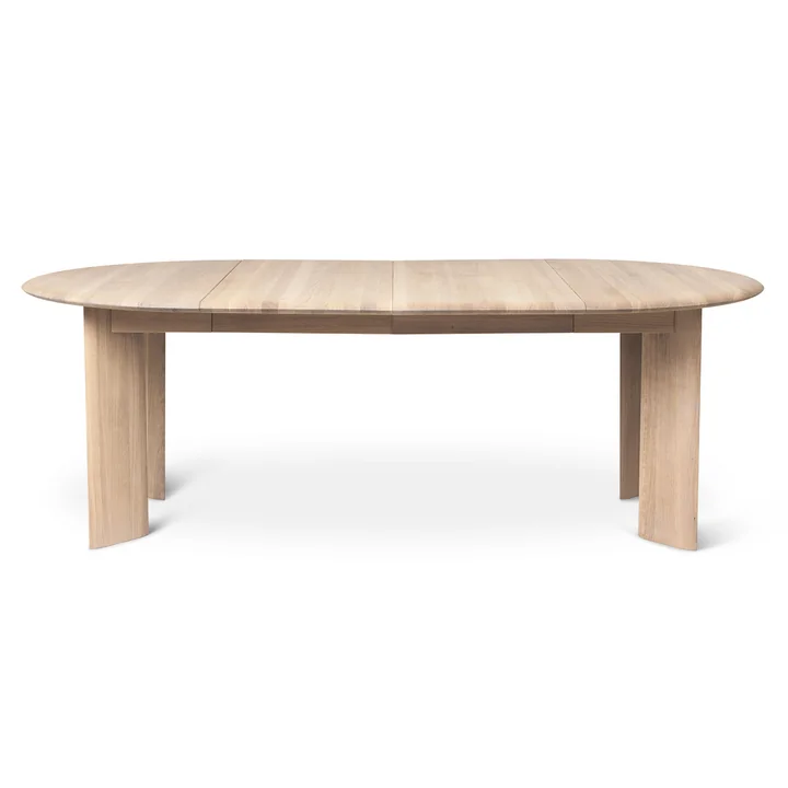 Bevel Ausziehtisch von Ferm Living in Eiche weiß geölt