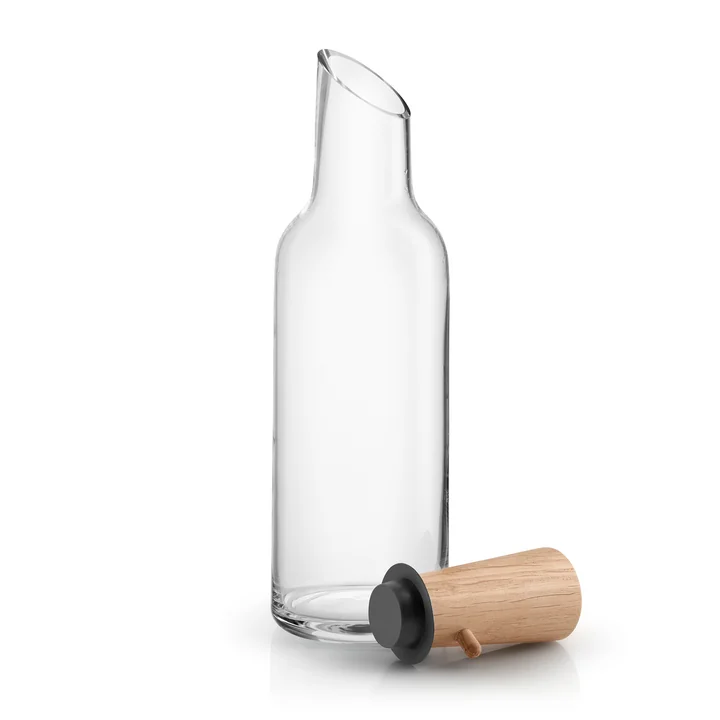 Glaskaraffe mit Holzstopfen 1 l von Eva Solo in Eiche / klar