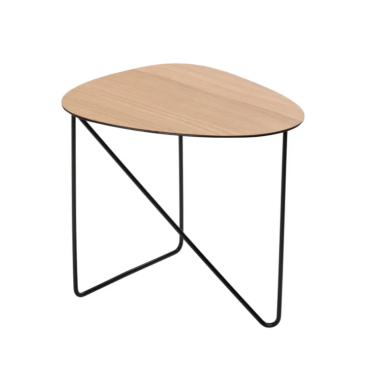 Curve Beistelltisch M, Eiche / schwarz von Lind DNA