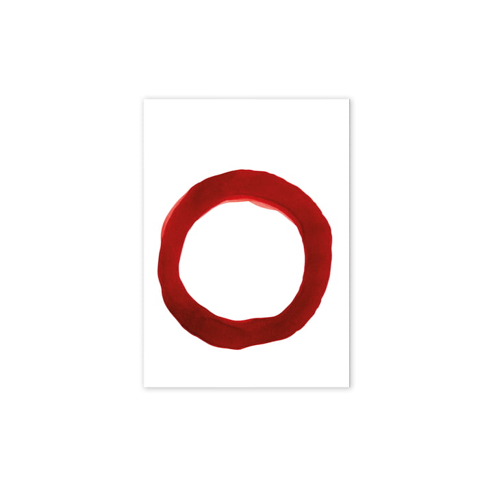 Enso Red IV Poster, 30 x 40 cm von Paper Collective 